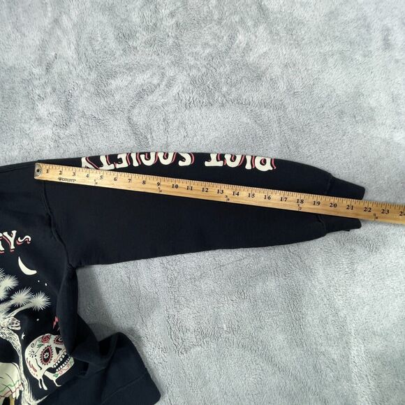 Riot Society Hoodie Men Small Back Cotton Fiesta Til Death Skulls Tress Pullover - Picture 11 of 12